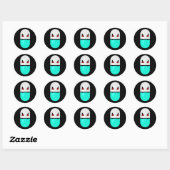Rond Vampire Prozac Sticker pour pilules parodiques 001 (Feuille)