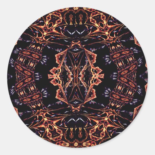 Rond Vector Art, Sticker Flames Abstrait (Devant)