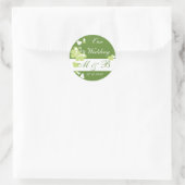 Rond Vert Notre Sticker Monogramme Mariage (Sac)
