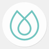 Rond Vie Marques activées Blanc Classic Round Sticker (Devant)