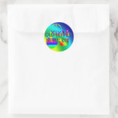 Rond Vieux hippies ne meurent jamais Sticker (Sac)
