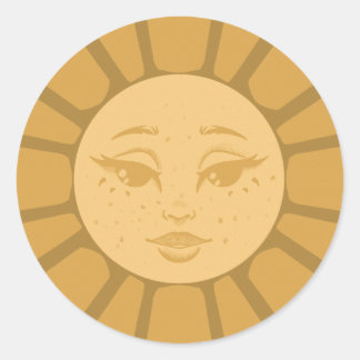Rond Vintage Sun Sticker