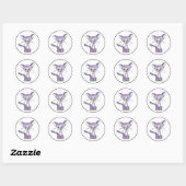 Rond Violet le chat Sticker (Rencontrez les mâts) (Feuille)
