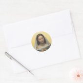 Rond Virgin Mary In Prayer Round Sticker (Enveloppe)