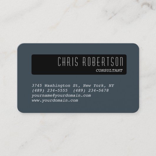 Rond Visitekaartje zwarte branderkolen (Voorkant)