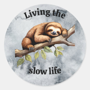Rond Vivre la vie lente Sticker