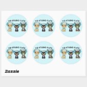 Rond VO Studio Chats Sticker Classic Round (Feuille)