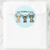 Rond VO Studio Chats Sticker Classic Round (Sac)