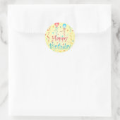 Rond voeux d'anniversaire - Sticker (Sac)