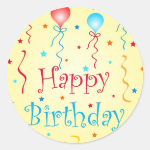 Rond voeux d'anniversaire - Sticker