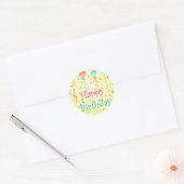 Rond voeux d'anniversaire - Sticker (Enveloppe)