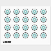 Rond Voile coucher de soleil dans Sticker Turquoise (Feuille)