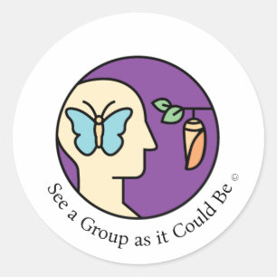 Rond Voir un Sticker de groupe