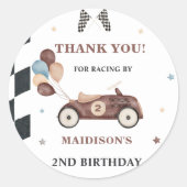 Rond Voiture de course Sticker Classic Round Party (Devant)