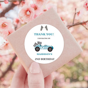 Rond Voiture de course Sticker Classic Round Party