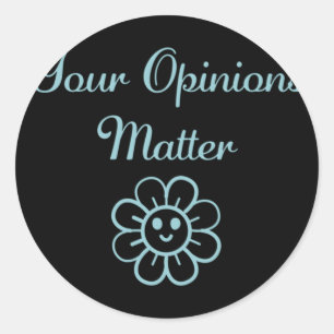 Rond Vos opinions - Sticker d'affirmation positive