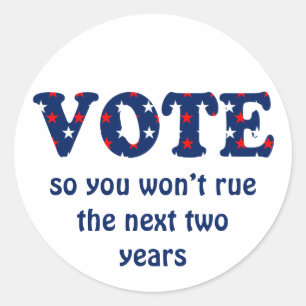 Rond Vote ou Rue Le Sticker Électoral Classic Round