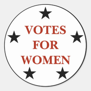 Rond Votes pour les femmes Sticker à la broche de suff