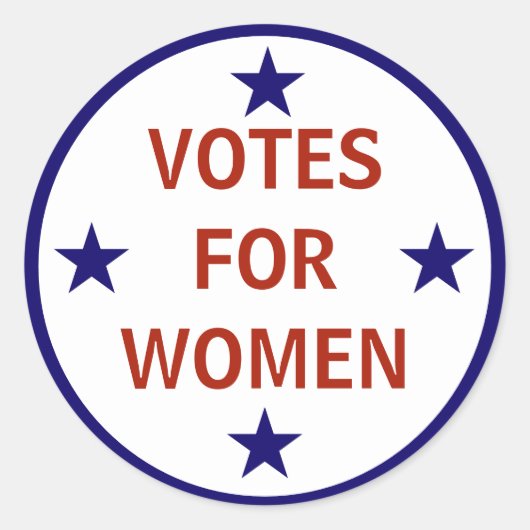 Rond Votes pour les femmes Sticker de Suffrage Historiq (Devant)