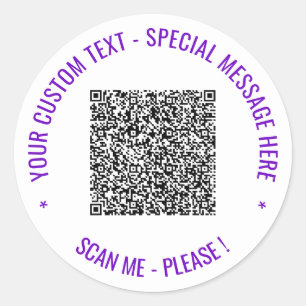 Rond Votre Sticker d'arrondi de texte personnalisé Info