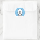 Rond Votre visage dans Sticker Cercle (Sac)