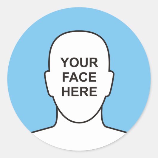 Rond Votre visage dans Sticker Cercle (Devant)