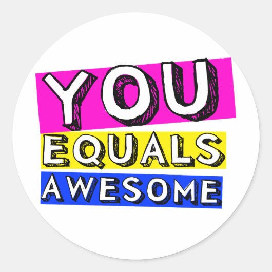 Rond Vous Équivaut Sticker Magnifique (Devant)