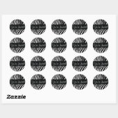 Rond Vous êtes Invité Sticker Enveloppe Zebra (Feuille)