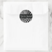 Rond Vous êtes Invité Sticker Enveloppe Zebra (Sac)
