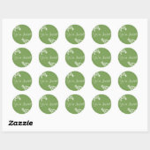 Rond Vous êtes Invited Flourish Envelope Sticker Seal (Feuille)