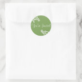 Rond Vous êtes Invited Flourish Envelope Sticker Seal (Sac)