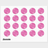 Rond Vous êtes Invited Flourish Envelope Sticker Seal (Feuille)