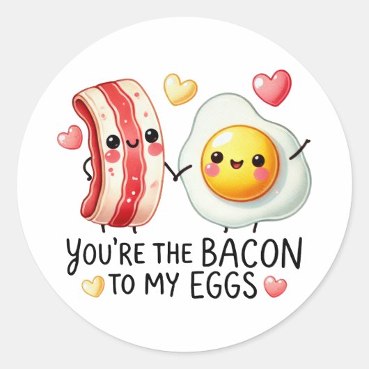 Rond Vous êtes le Bacon de My Eggs- Sticker (Devant)