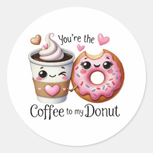 Rond Vous êtes le Café à ma beigne - Sticker
