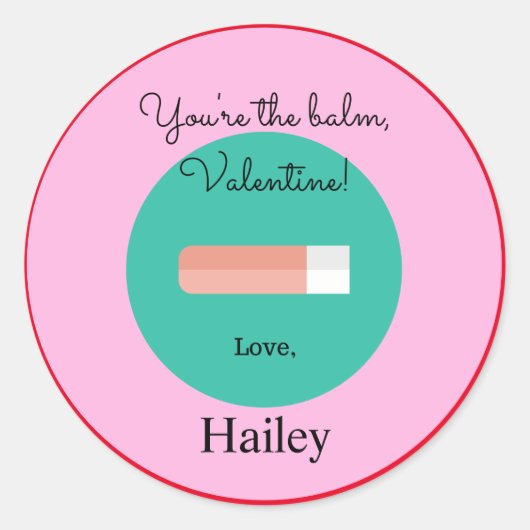 Rond Vous êtes le Sticker Valentine Balm (Devant)