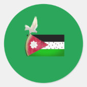 Rond Vrij Palestina Hart Ronde Sticker (Voorkant)