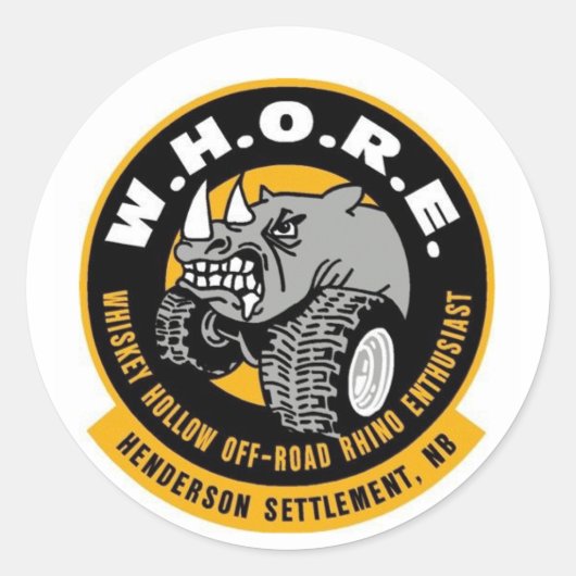 ROND W.H.O.R.E. STICKER (Devant)
