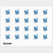 Rond Water Dog Fantasy Sticker (Feuille)