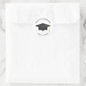 Rond Watercolor Graduation Cap Grad Sticker (Sac)