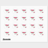 Rond Watermelon Summer Baby Shower Sticker  (Feuille)