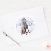 Rond Weimaraner Noel - Sticker (Enveloppe)
