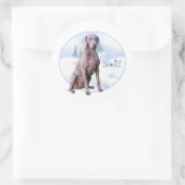 Rond Weimaraner Noel - Sticker (Sac)