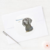 Rond Weimeraner Best Friend 2 - Sticker (Enveloppe)