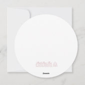 Rond Whimsical Blue Lijst Wedding Menu (Achterkant)