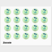 Rond Whimsical Epoux Baleine joyeuse Sticker Anniversai (Feuille)