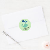Rond Whimsical Epoux Baleine joyeuse Sticker Anniversai (Enveloppe)