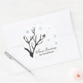 Rond Whimsy Tree and Bird - Sticker Snowflakes (Enveloppe)