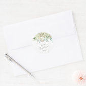Rond White Hydrangea Baptism Sticker (Enveloppe)
