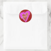 Rond Wild At Heart on Red - Sticker (Sac)
