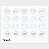 Rond Winter Snowflake Wreath Sticker (Feuille)